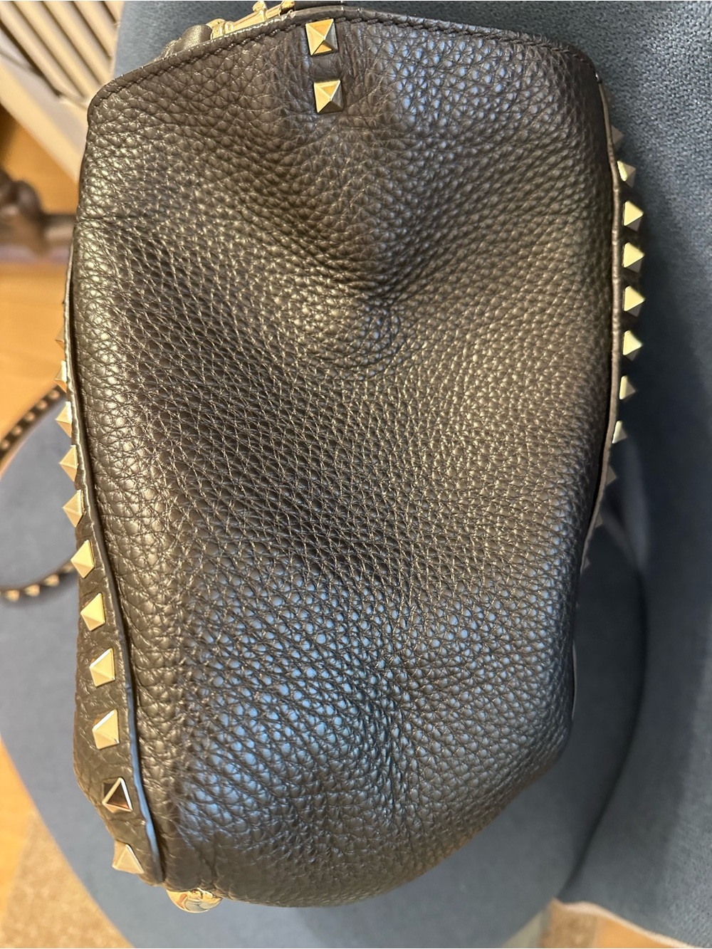 Valentino Studded Black Leather Handbag - Picture 6 of 11